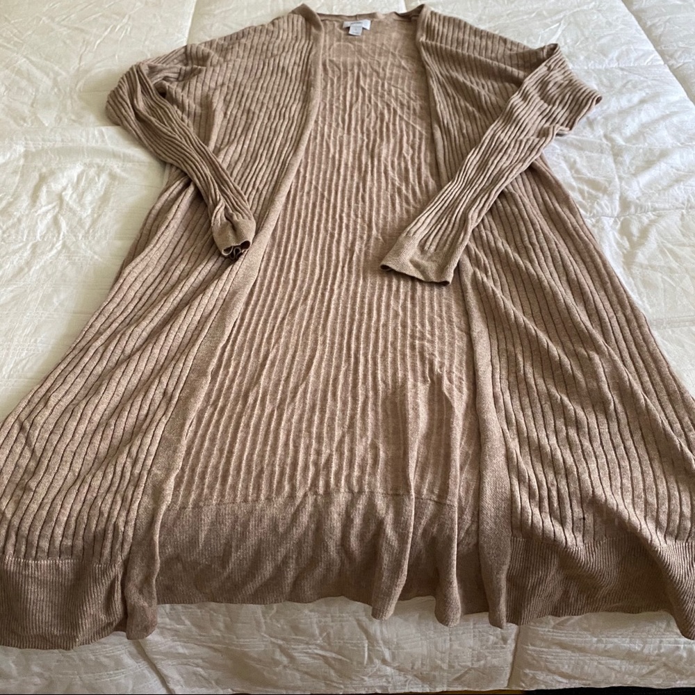 Old Navy tan thin long cardigan